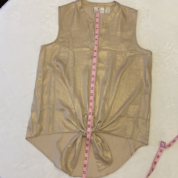 Chico’s Gold Sleeveless Top Chico’s Size 0 (S/4) - Picture 6 of 7